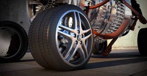 The process of renovating rims using a CNC machine.
